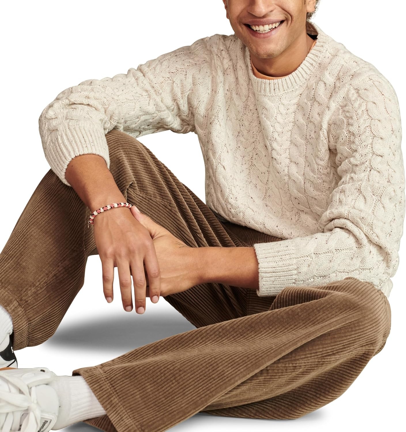 image:imageLucky Brand Mens Cable Crew Neck SweaterTofu