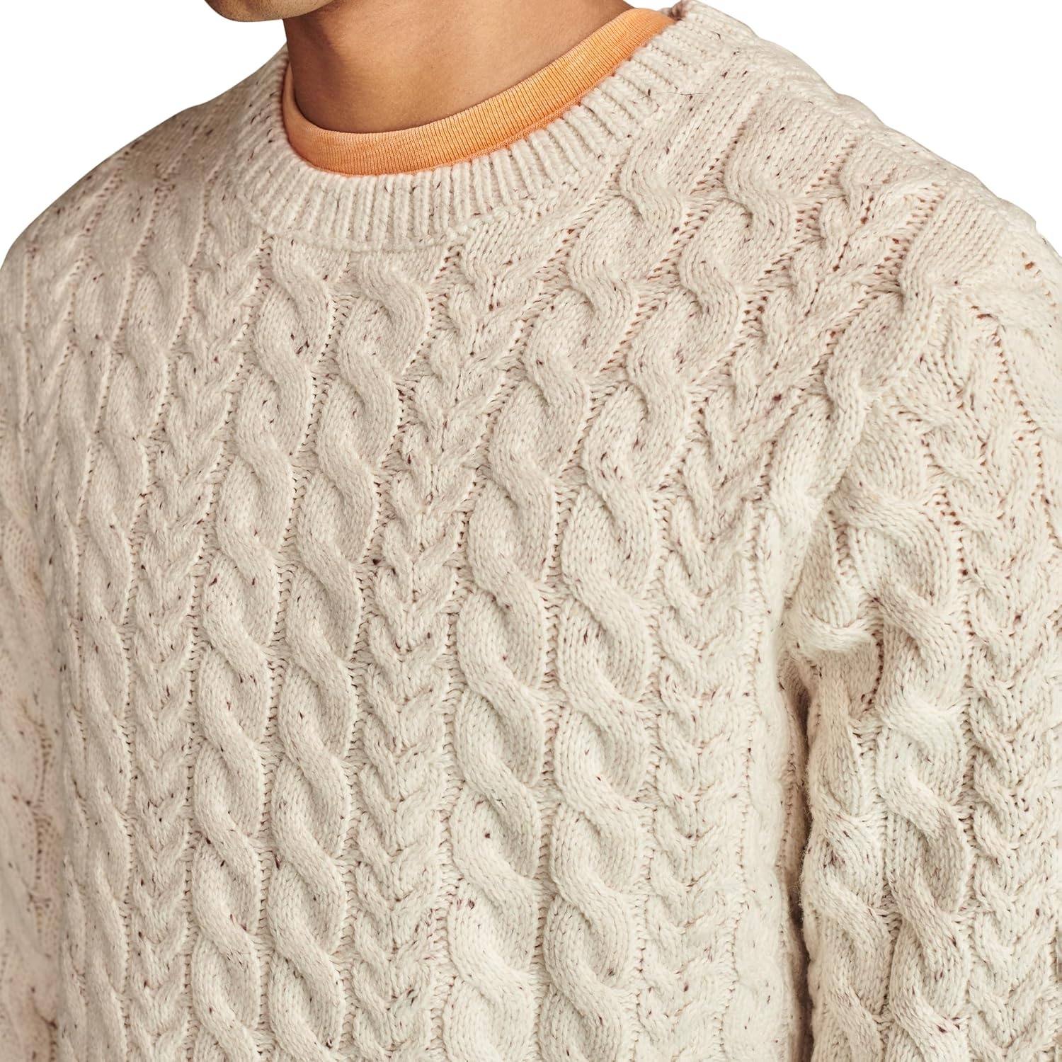 image:imageLucky Brand Mens Cable Crew Neck SweaterTofu