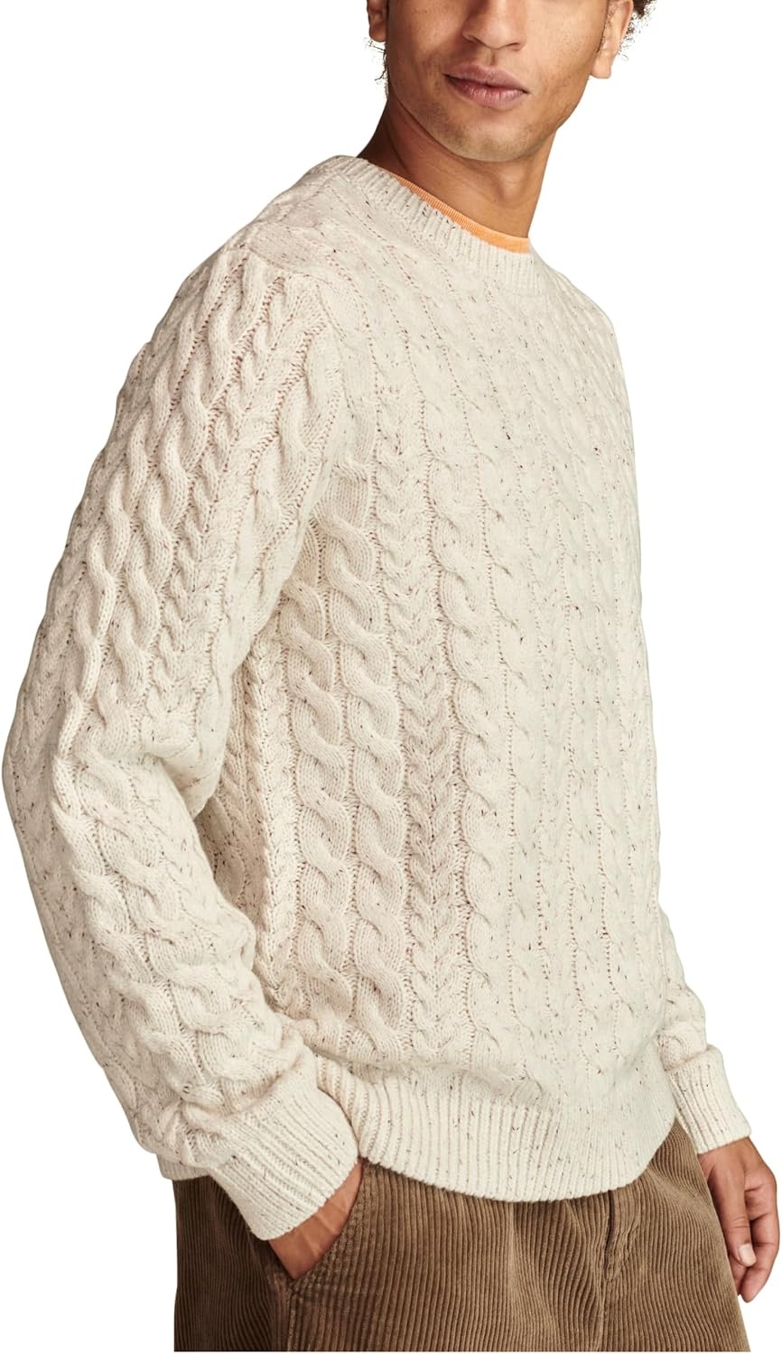 image:imageLucky Brand Mens Cable Crew Neck SweaterTofu