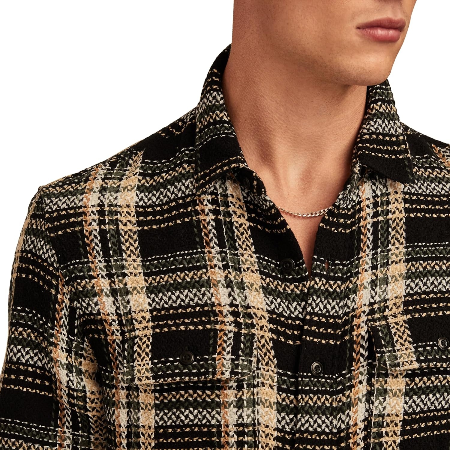 image:imageLucky Brand Mens Herringbone HumboldtBlack Plaid