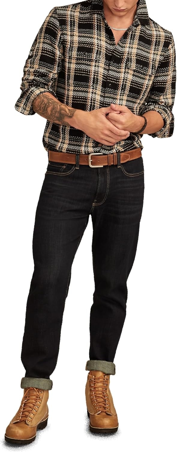 image:imageLucky Brand Mens Herringbone HumboldtBlack Plaid