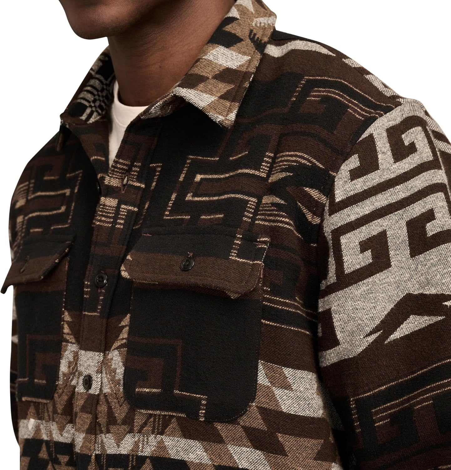 image:imageLucky Brand Mens Jacquard Humboldt Long Sleeve OvershirtMulti
