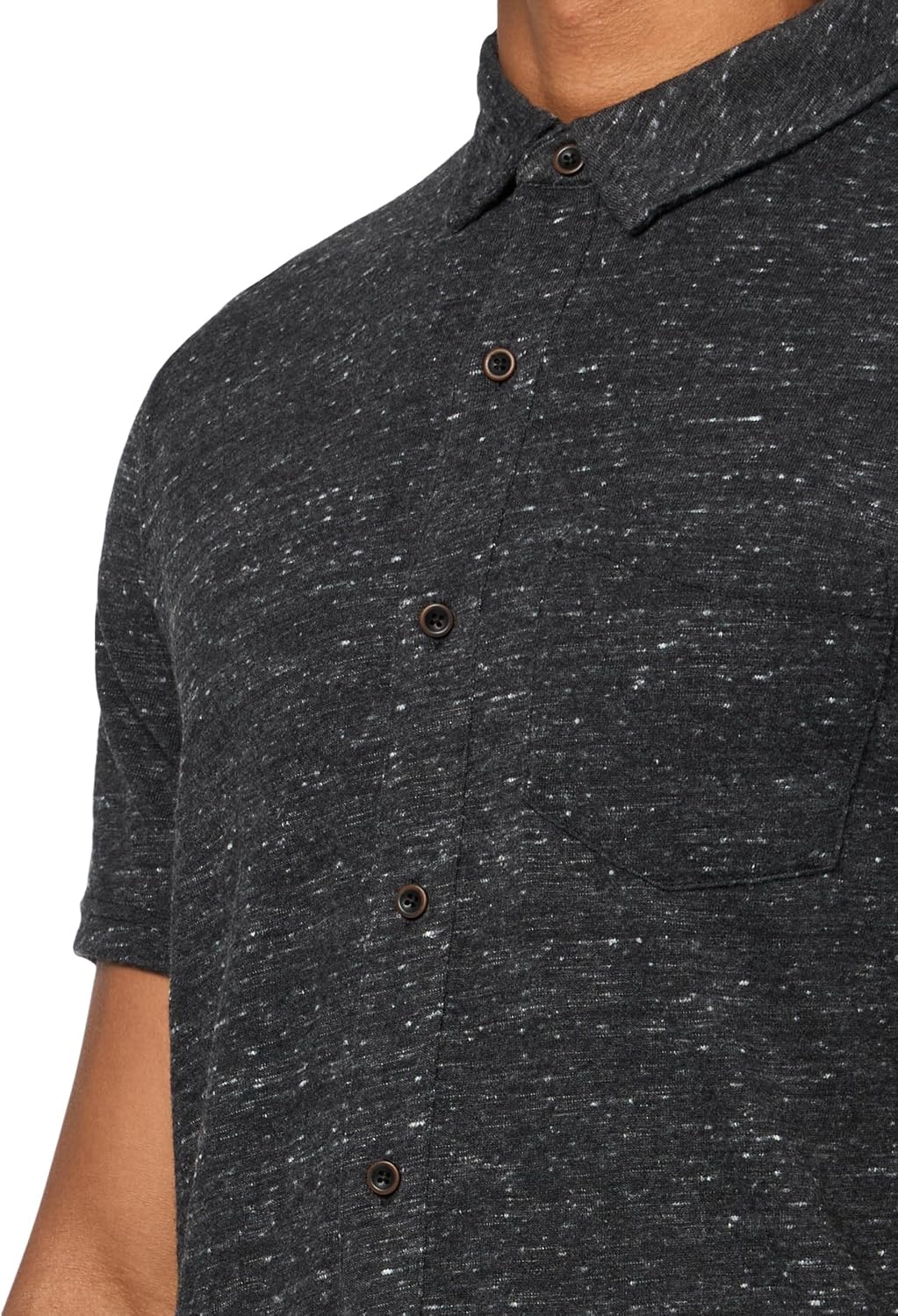 image:imageLucky Brand Mens Linen Short Sleeve Button Up ShirtBlack