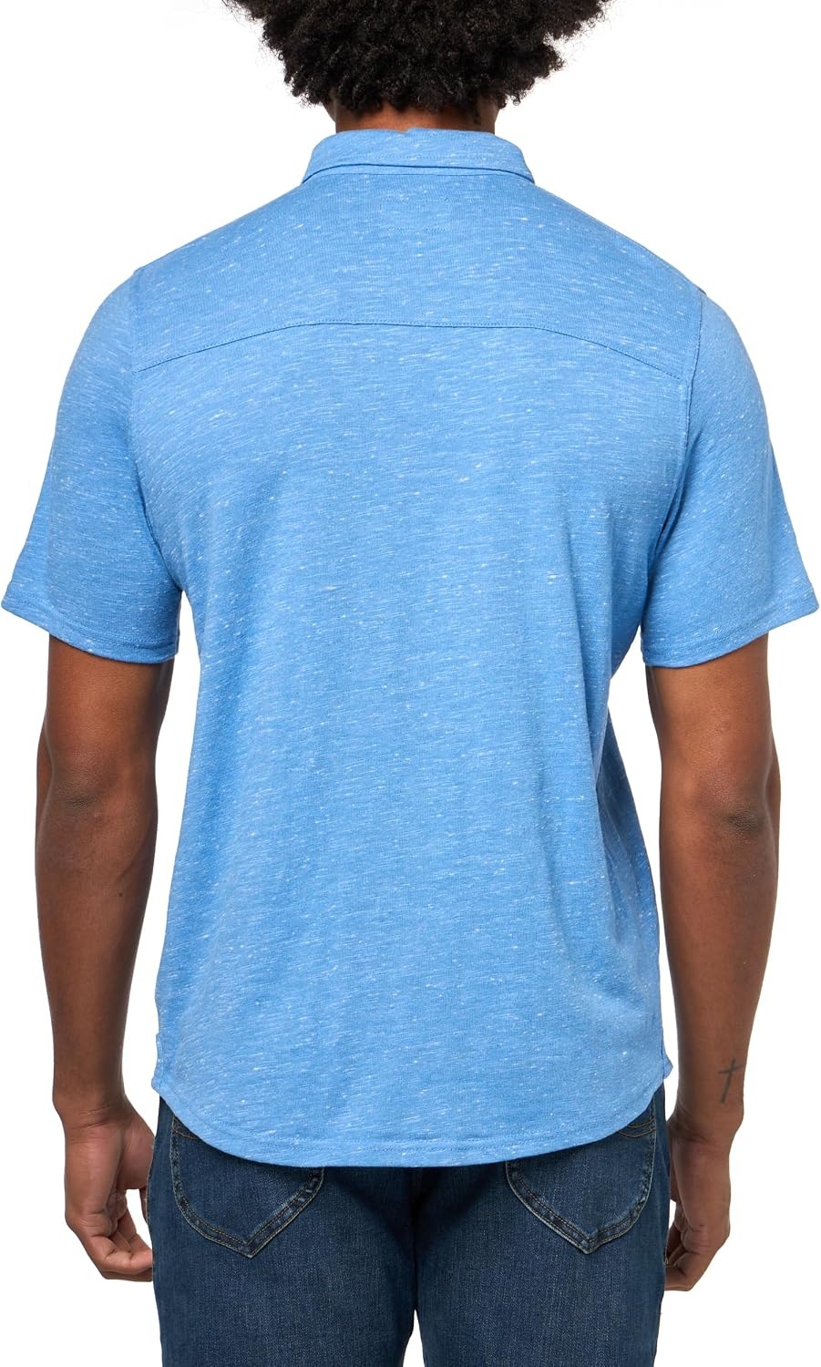image:imageLucky Brand Mens Linen Short Sleeve Button Up ShirtBlue Jasper