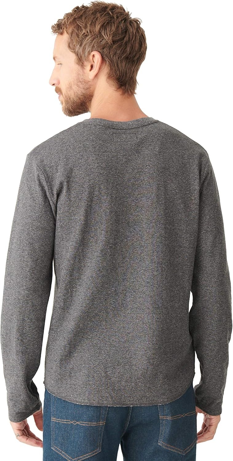 image:imageLucky Brand Mens Long Sleeve Duofold Henley ShirtCharcoal