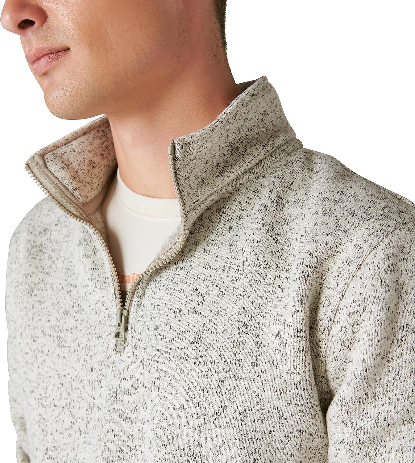 image:imageLucky Brand Mens Lucky Brand Mens Los Feliz Half Zip Mockneck104 Cream