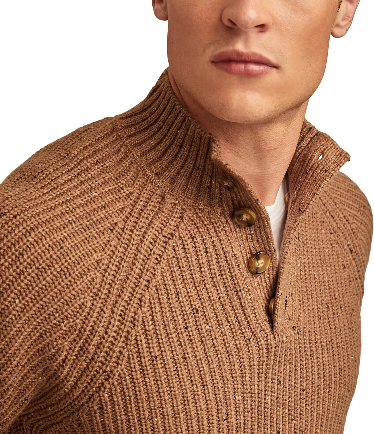 image:imageLucky Brand Mens NEP 14 Mock Neck SweaterCamel 2