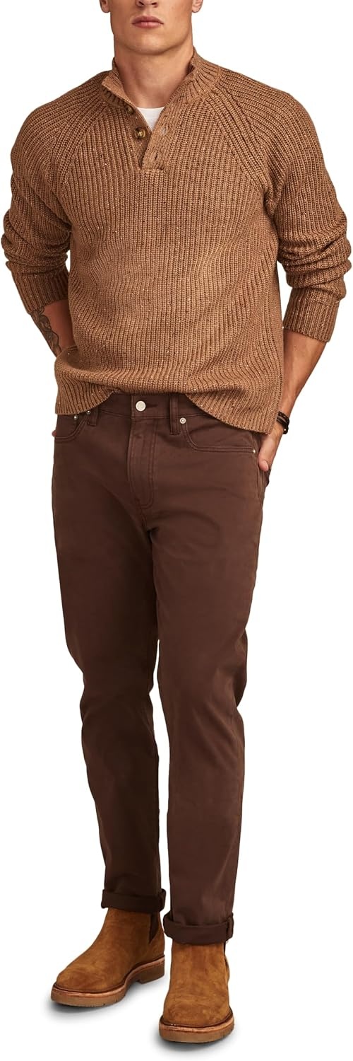 image:imageLucky Brand Mens NEP 14 Mock Neck SweaterCamel 2