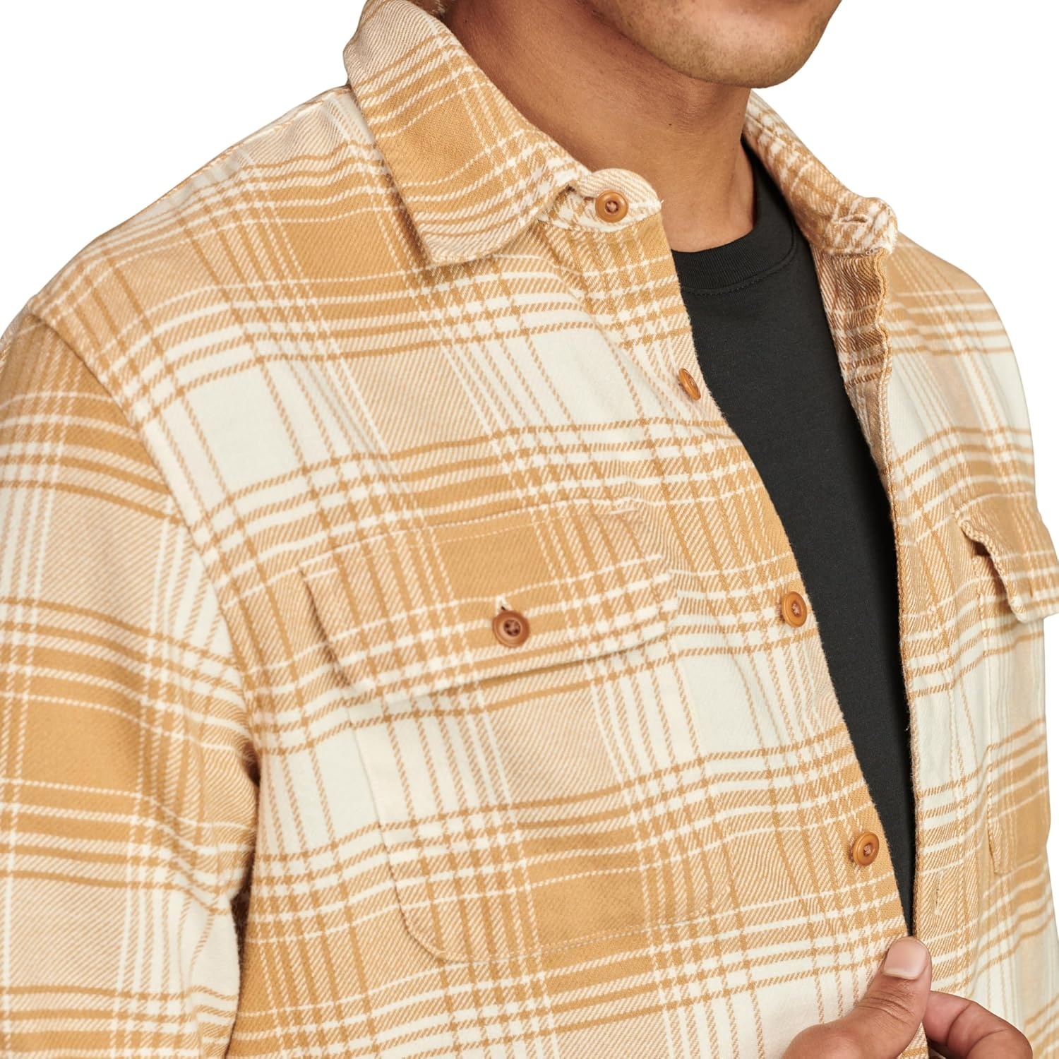 image:imageLucky Brand Mens Plaid Cloud Soft FlannelCream Multi