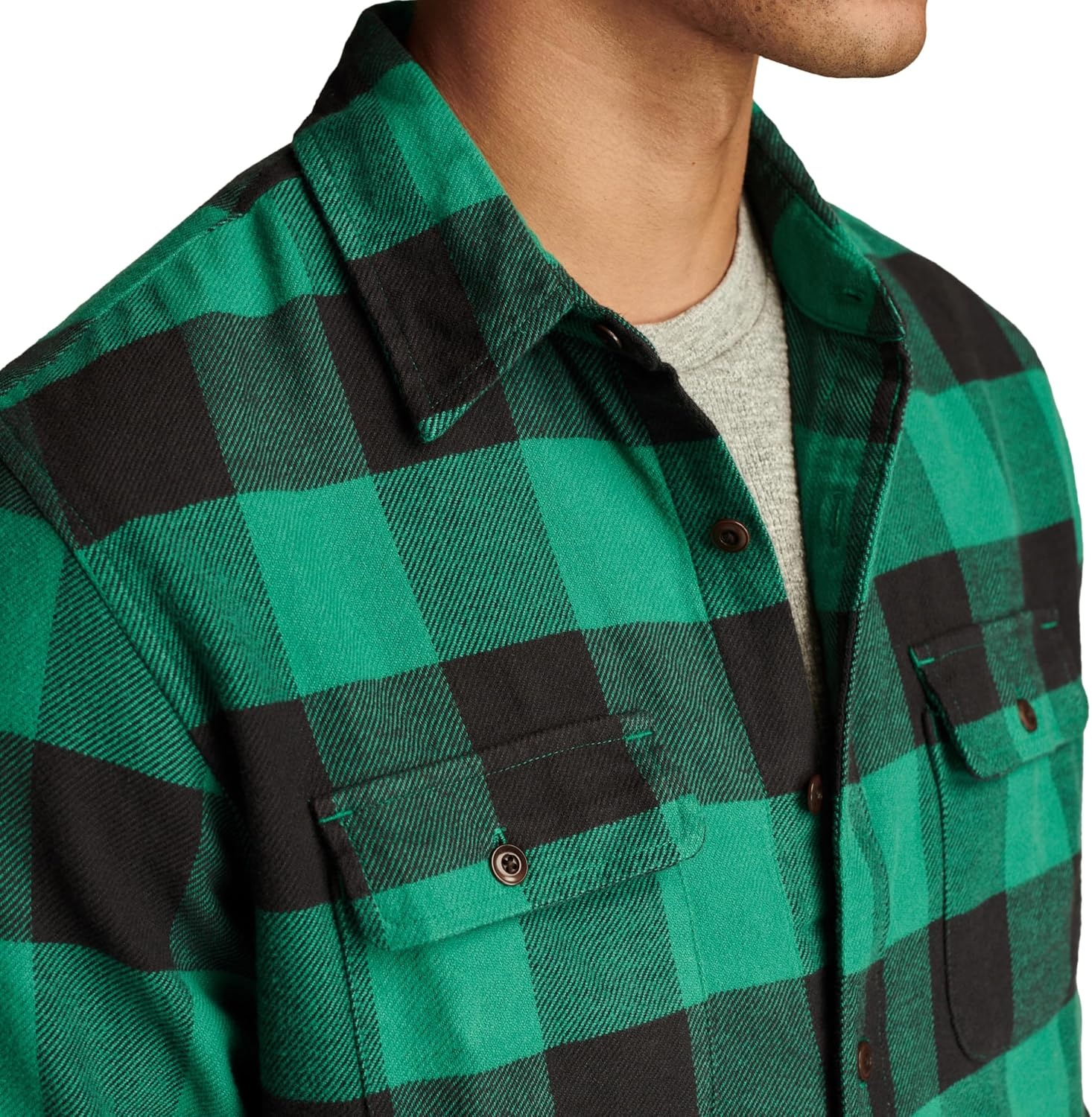image:imageLucky Brand Mens Plaid Cloud Soft FlannelGreen Multi