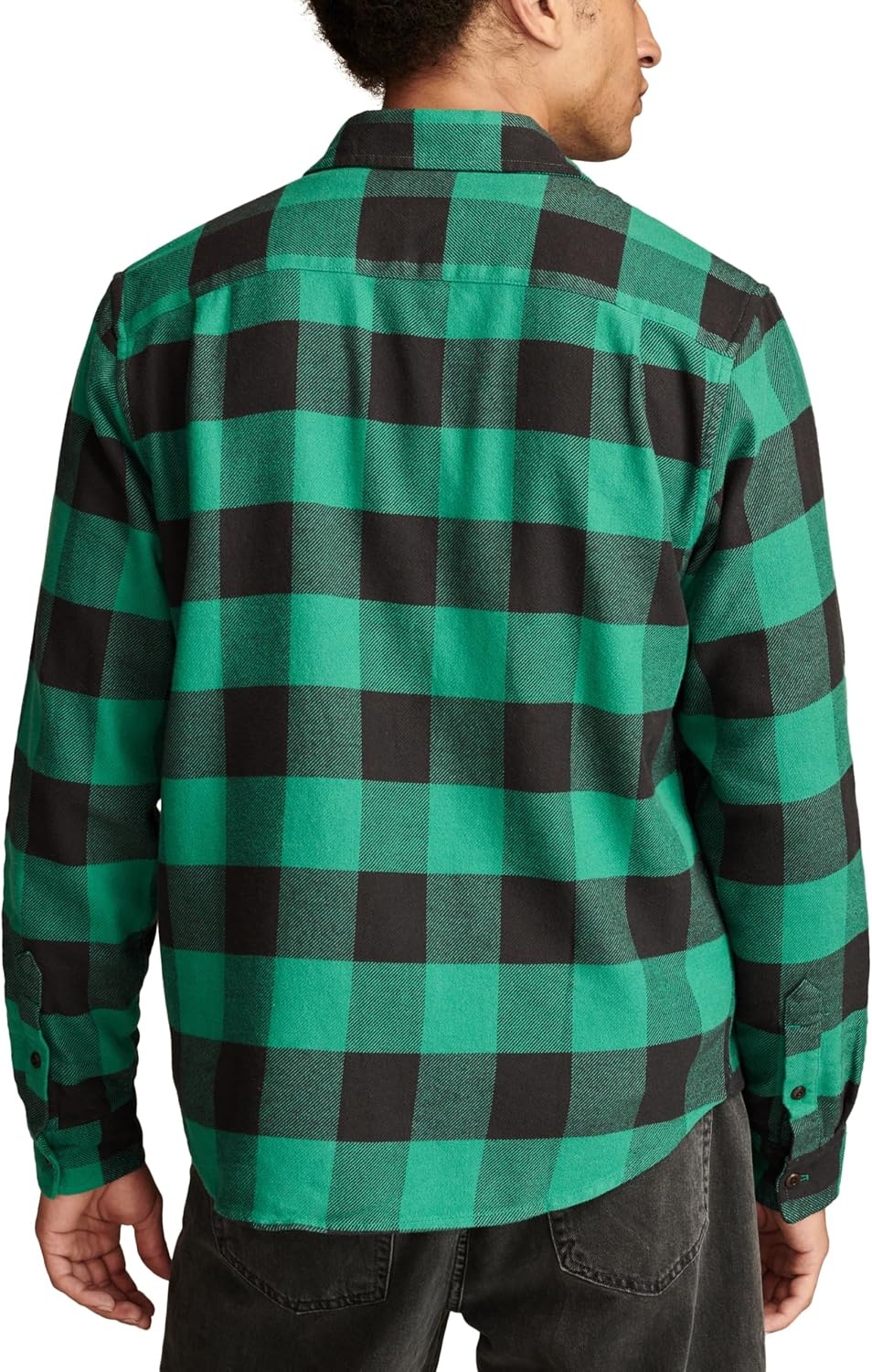 image:imageLucky Brand Mens Plaid Cloud Soft FlannelGreen Multi