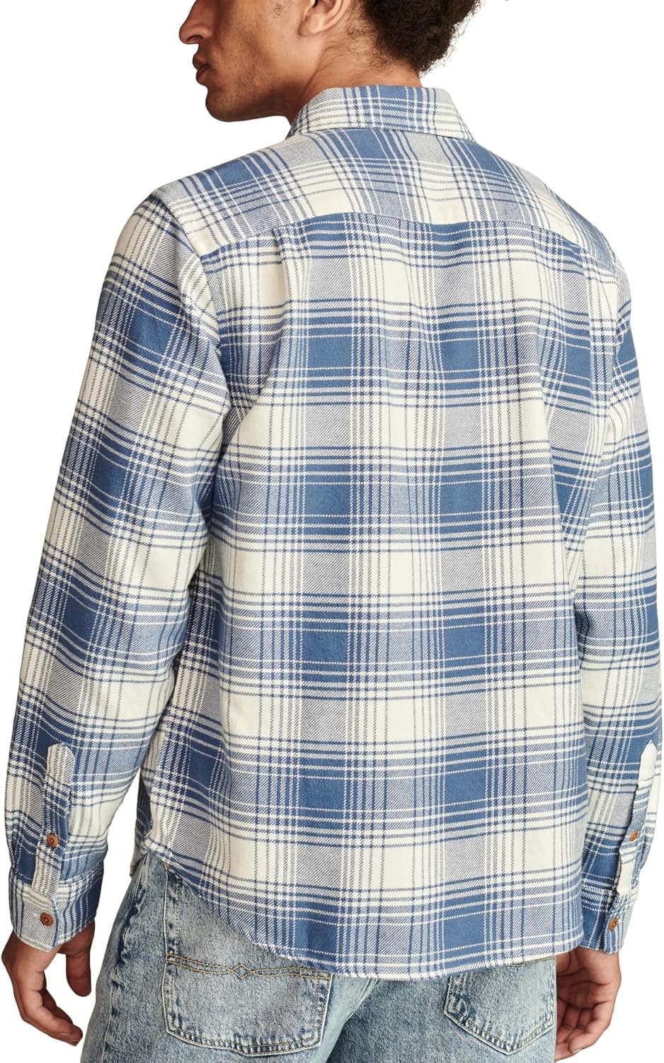 image:imageLucky Brand Mens Plaid Cloud Soft FlannelLight Blue Multi