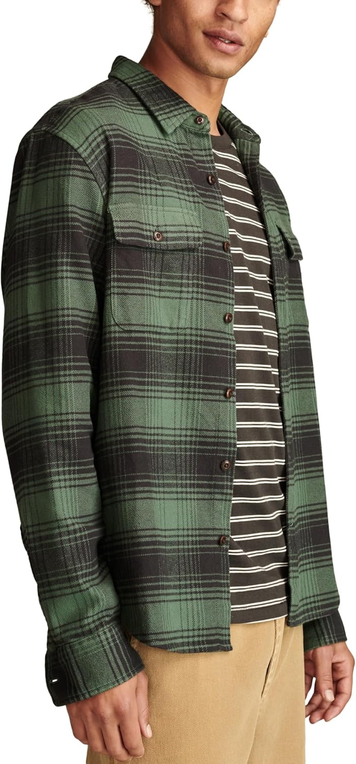 image:imageLucky Brand Mens Plaid Cloud Soft FlannelOlive Multi