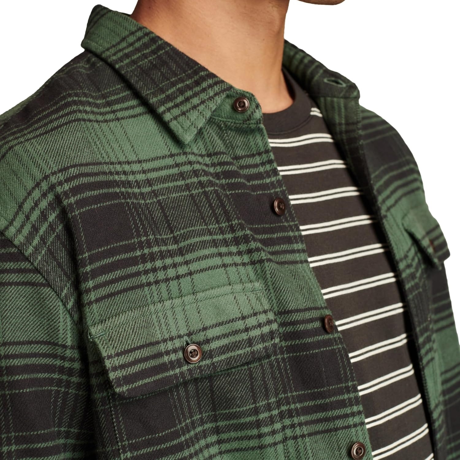 image:imageLucky Brand Mens Plaid Cloud Soft FlannelOlive Multi
