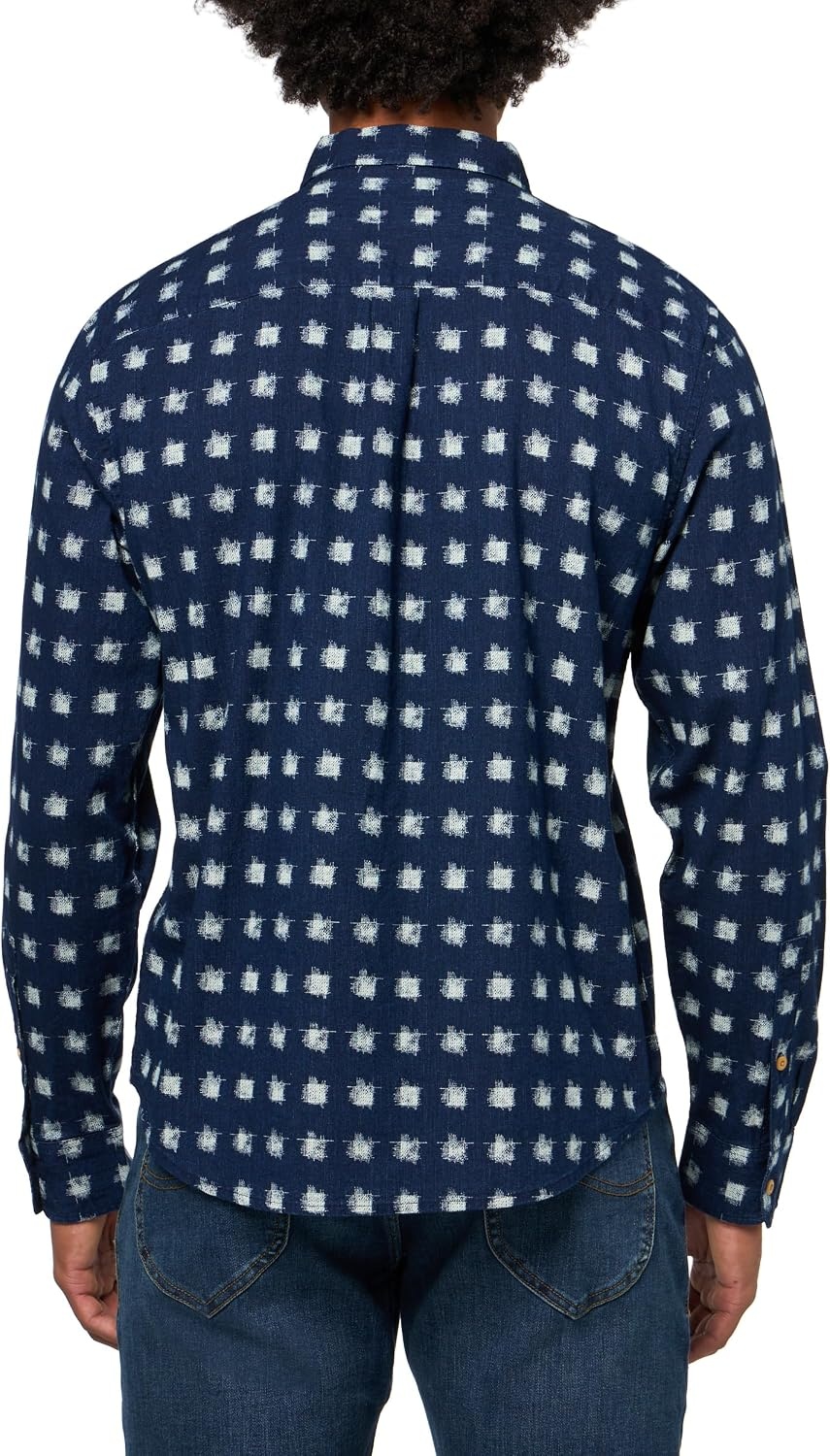image:imageLucky Brand Mens Printed 1 Pocket Long Sleeve ShirtIndigo Multi