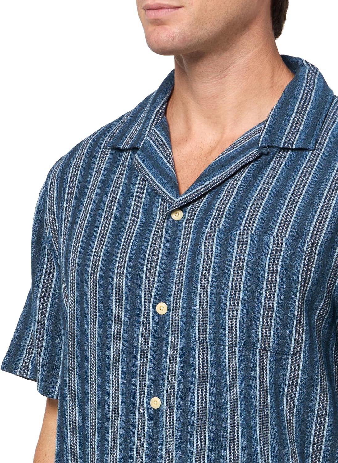 image:imageLucky Brand Mens Short Sleeve Camp Collar ShirtBlue Multi