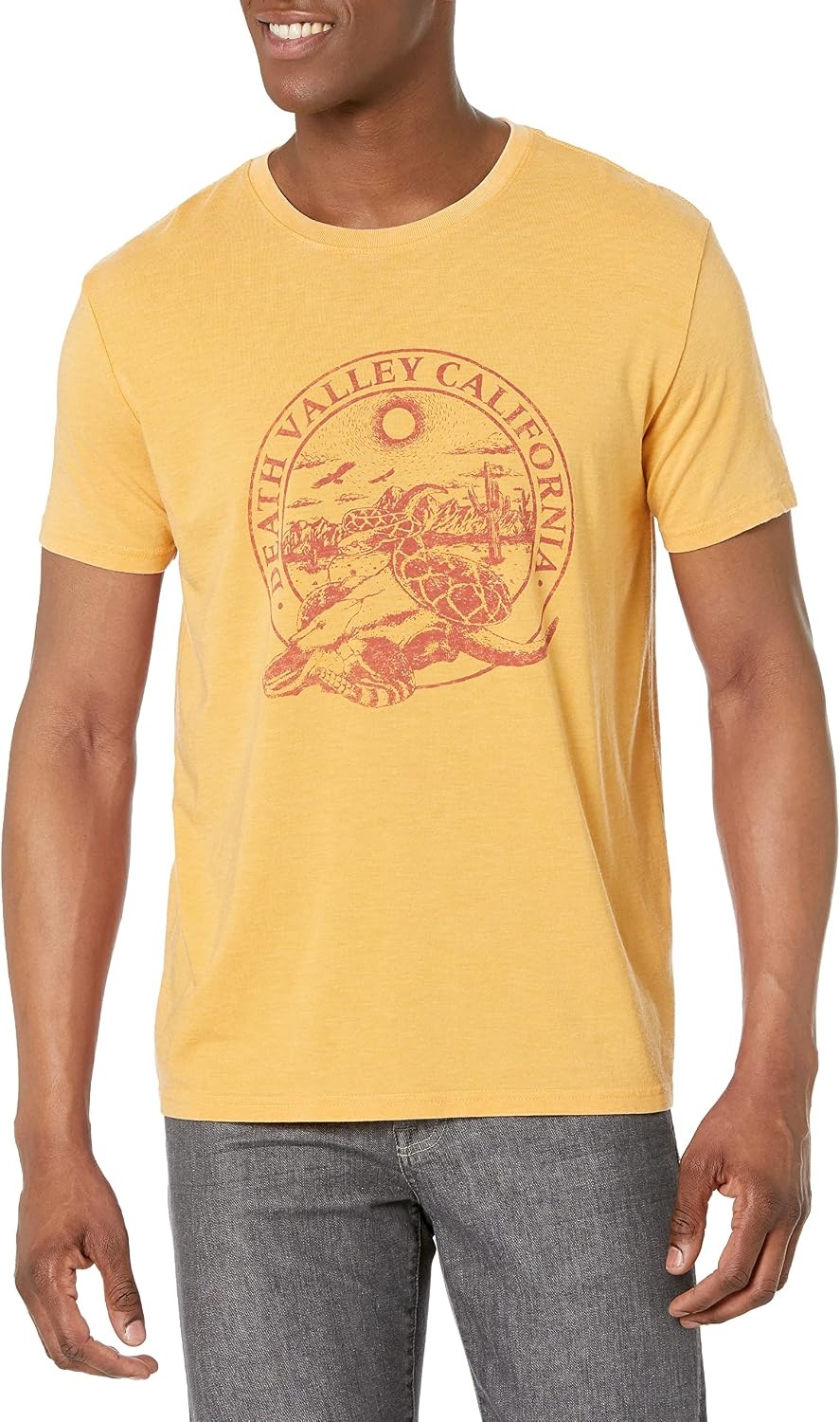 image:imageLucky Brand Mens Short Sleeve Death Valley Graphic TeeMineral Yellow
