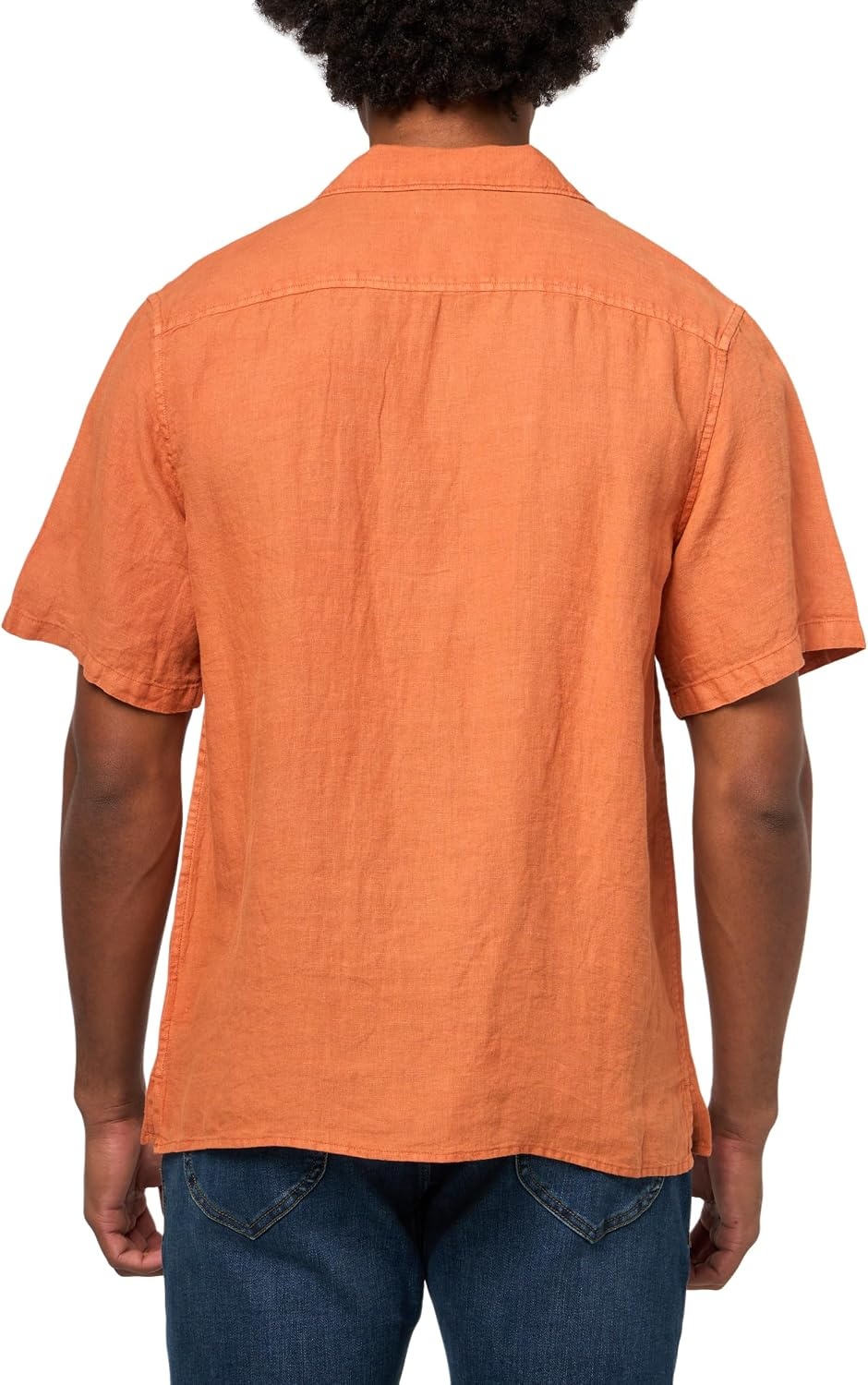 image:imageLucky Brand Mens Short Sleeve Linen Camp Collar ShirtBombay Brown