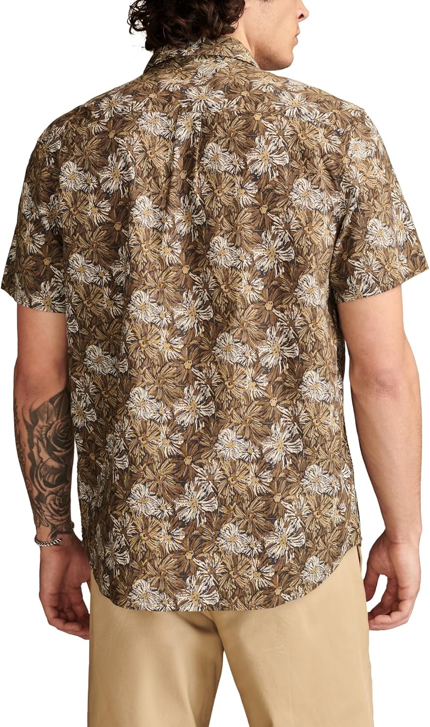 image:imageLucky Brand Mens Short Sleeve Printed ShirtBrown Print