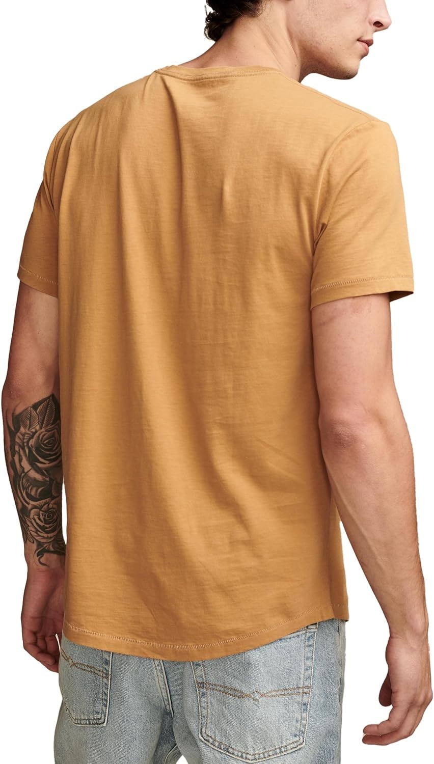 image:imageLucky Brand Mens Supima Short Sleeve CrewGolden Brown
