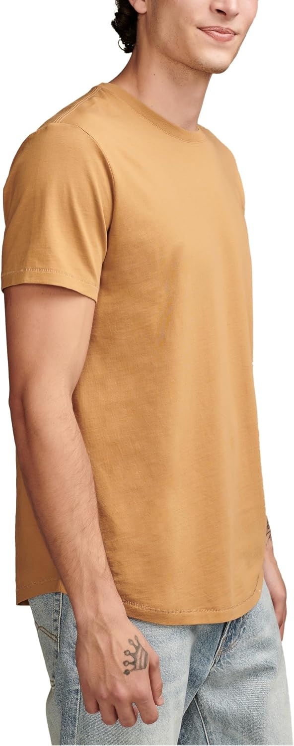 image:imageLucky Brand Mens Supima Short Sleeve CrewGolden Brown