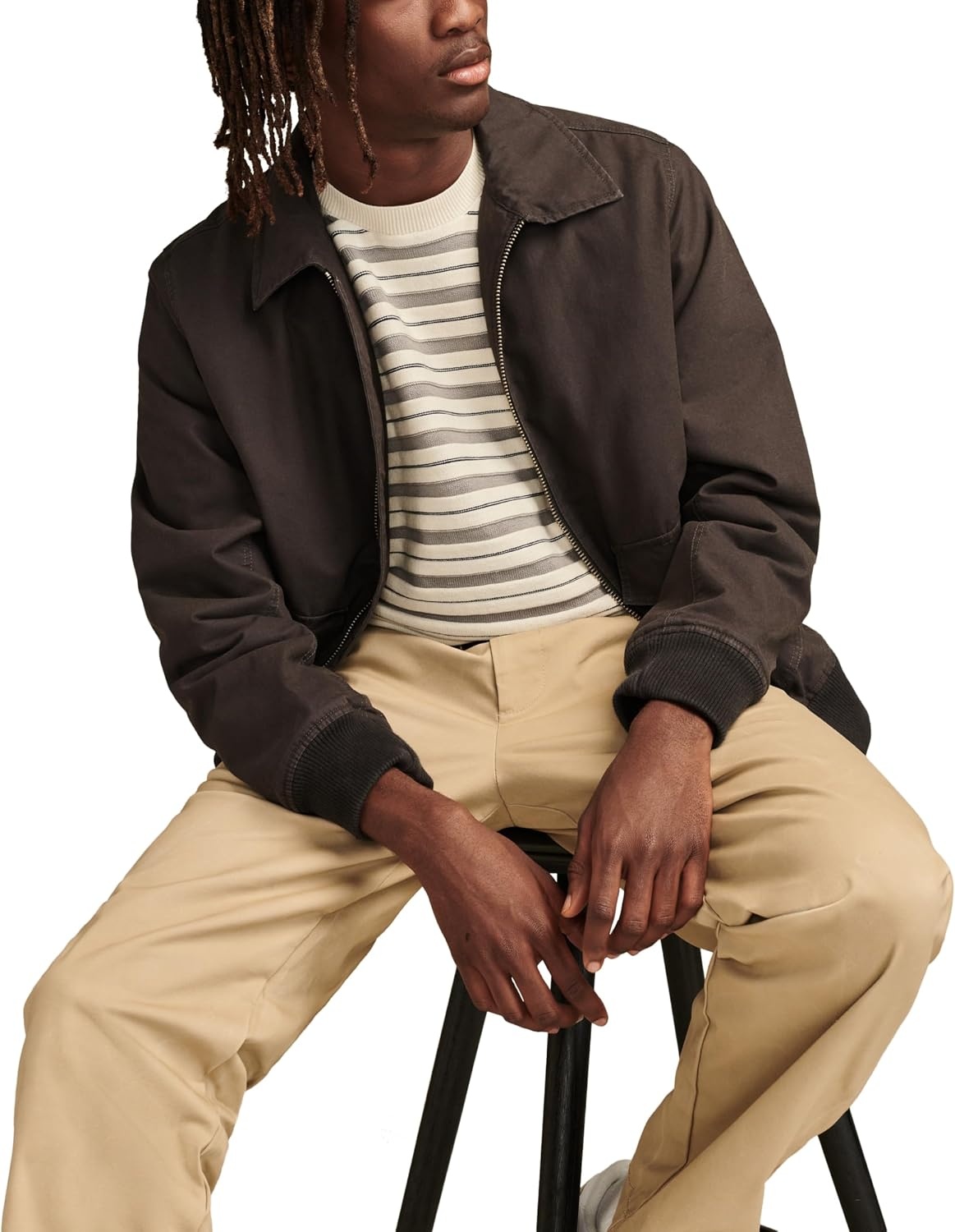 image:imageLucky Brand Mens Sweater TeeCadet Navy Multi Stripe