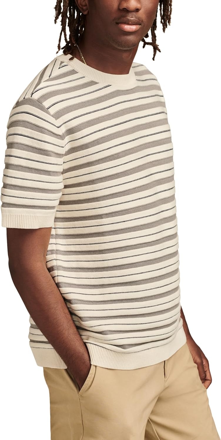 image:imageLucky Brand Mens Sweater TeeCadet Navy Multi Stripe