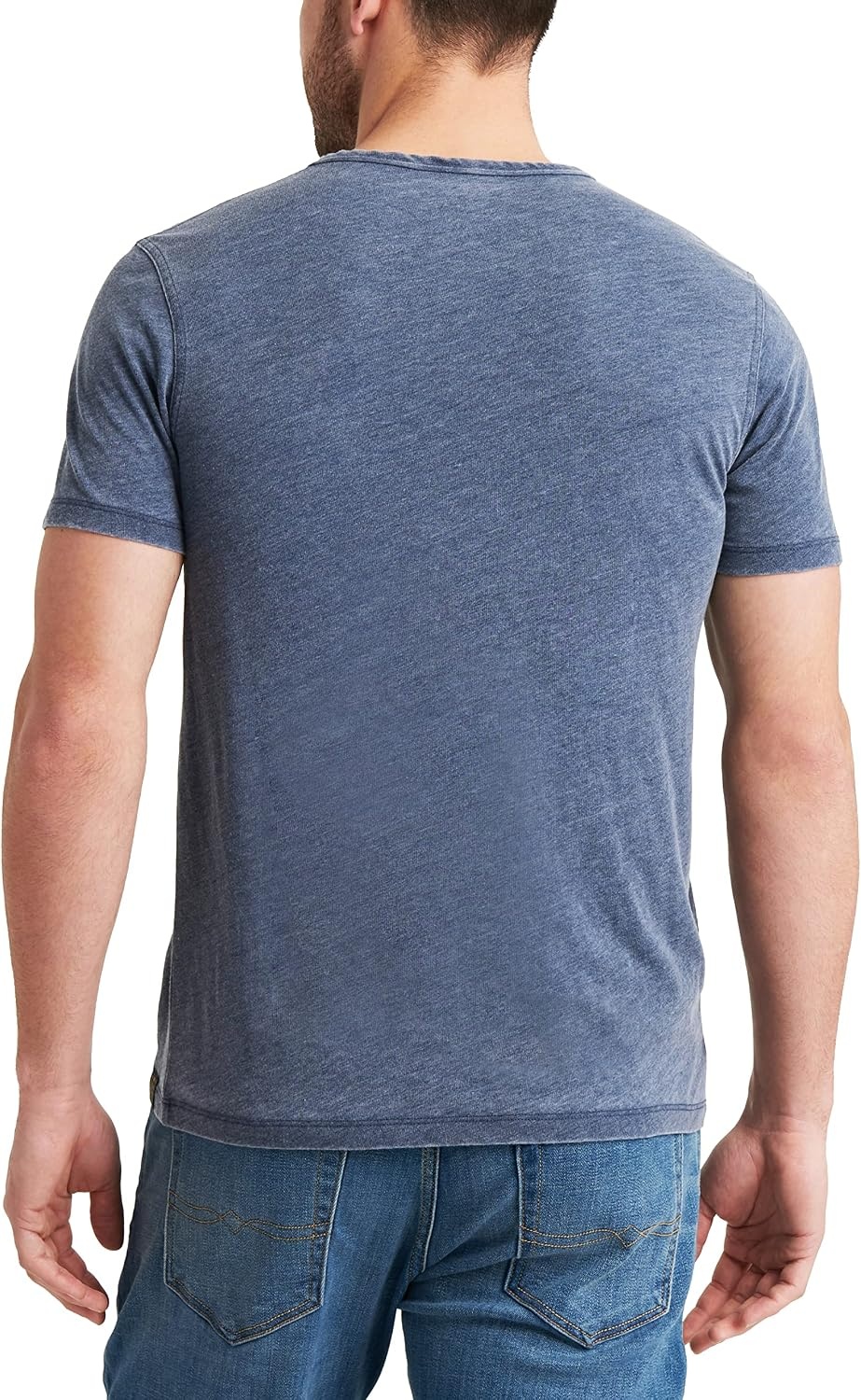 image:imageLucky Brand Mens Venice Burnout Notch Neck Tee ShirtAmerican Navy