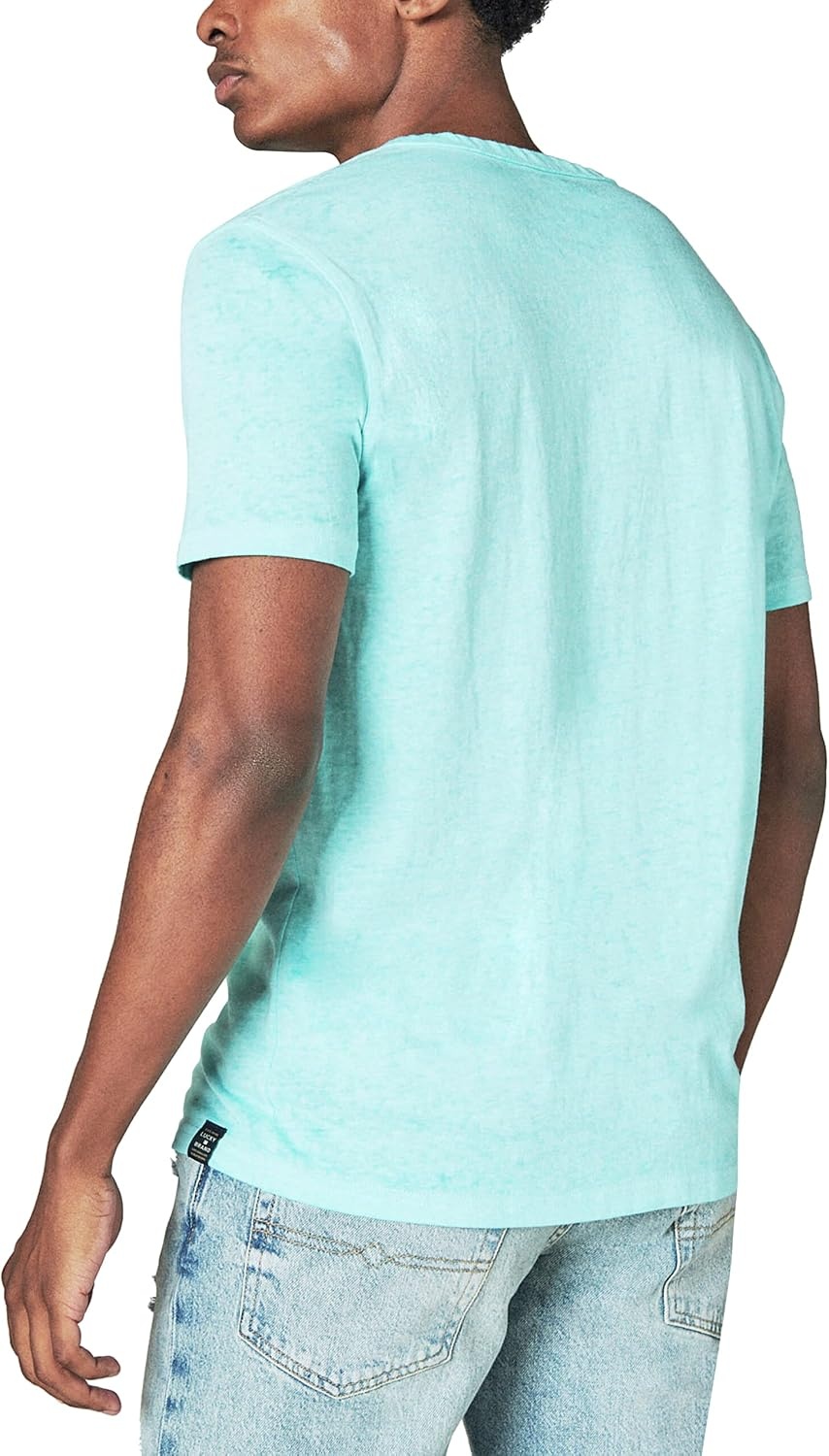 image:imageLucky Brand Mens Venice Burnout Notch Neck Tee ShirtBlue Fish