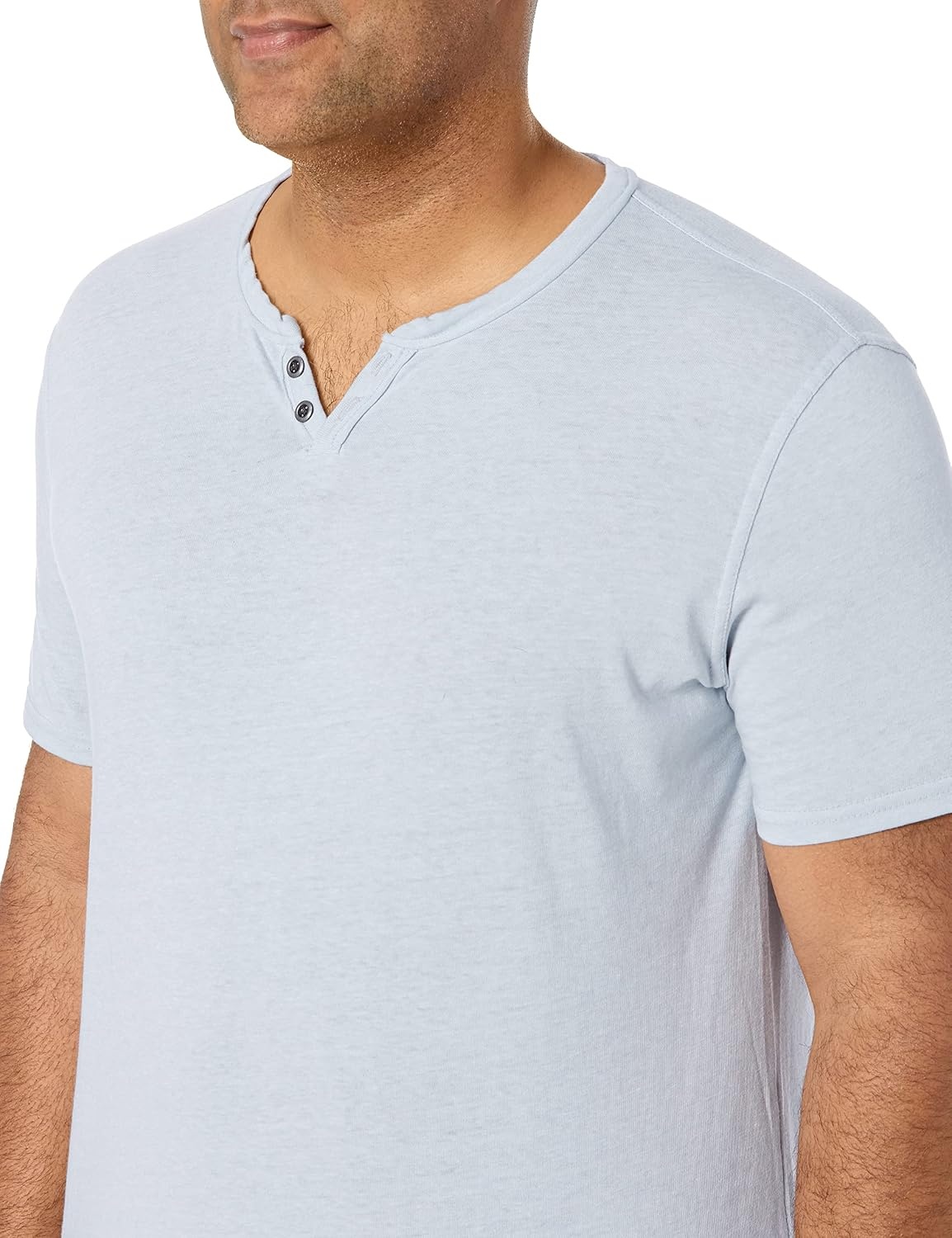 image:imageLucky Brand Mens Venice Burnout Notch Neck Tee ShirtBlue Fog