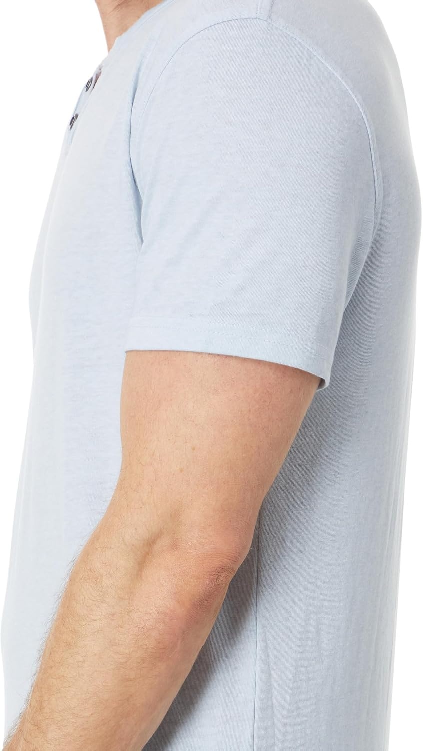 image:imageLucky Brand Mens Venice Burnout Notch Neck Tee ShirtBlue Fog