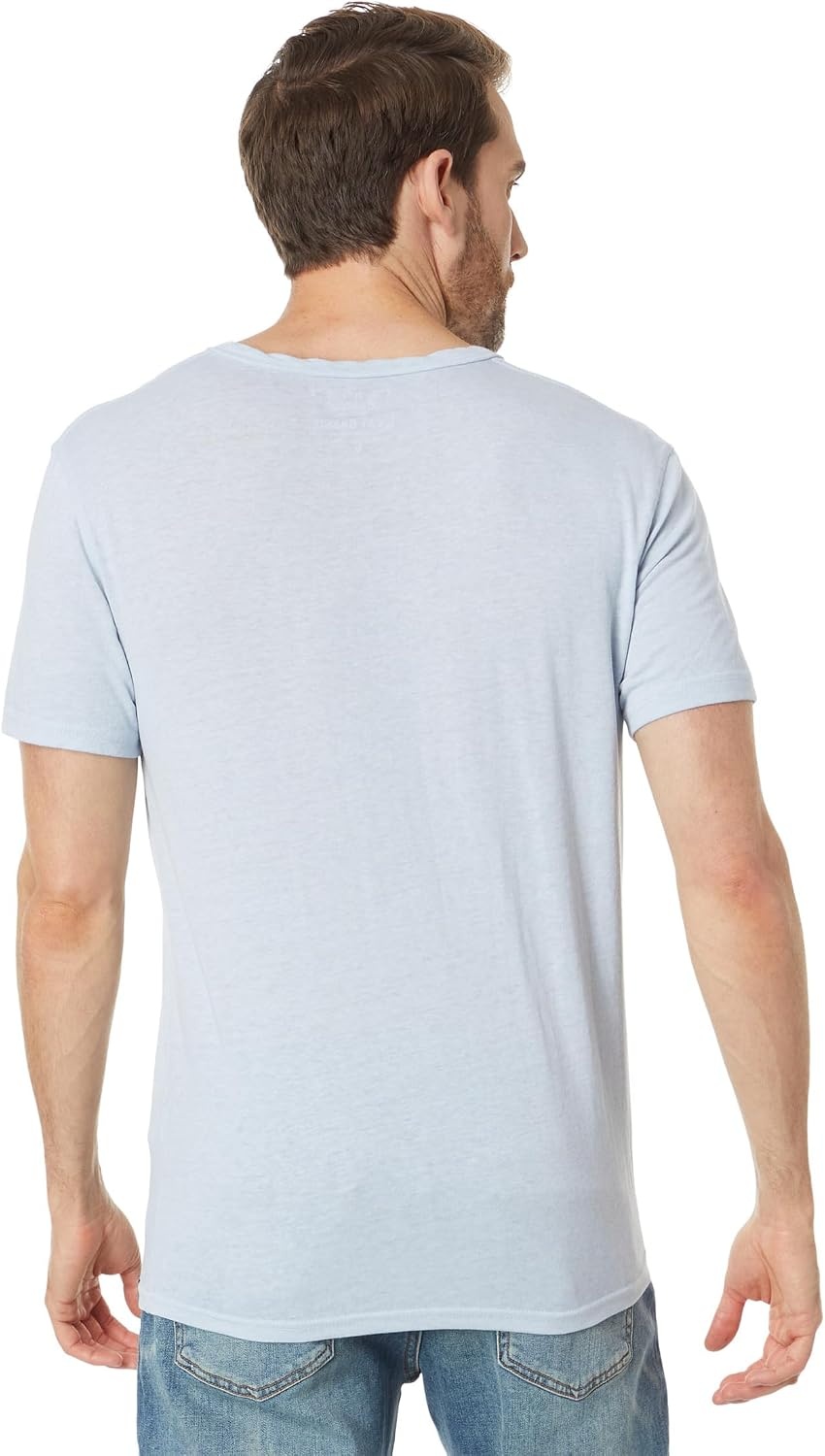 image:imageLucky Brand Mens Venice Burnout Notch Neck Tee ShirtBlue Fog