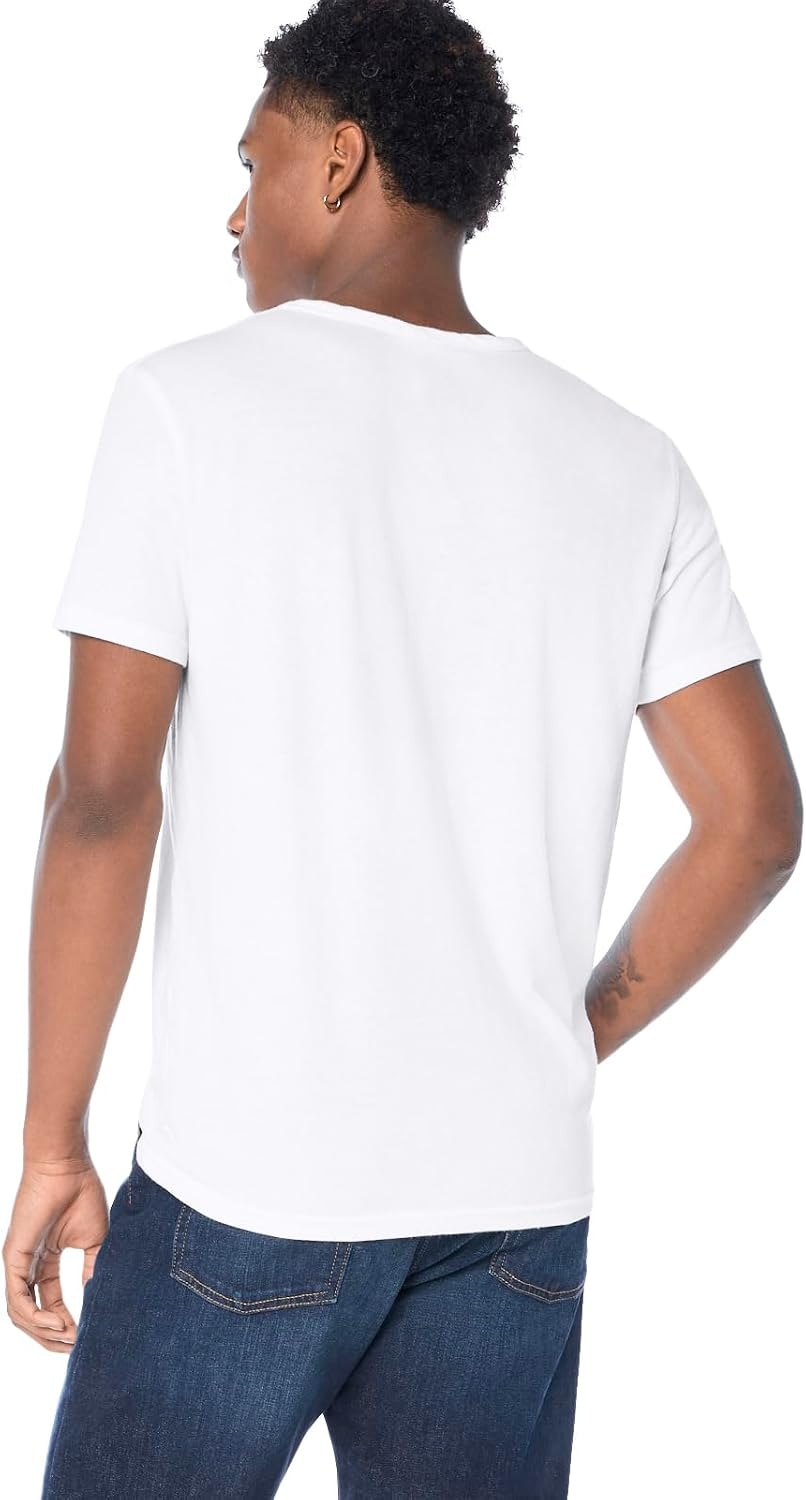 image:imageLucky Brand Mens Venice Burnout Notch Neck Tee ShirtBright White