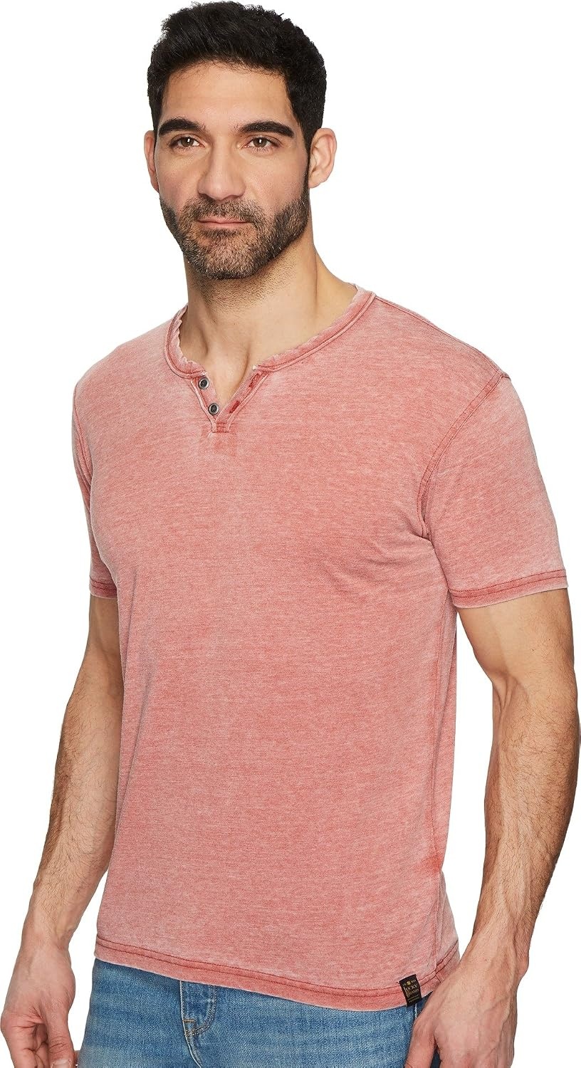 image:imageLucky Brand Mens Venice Burnout Notch Neck Tee ShirtCowhide