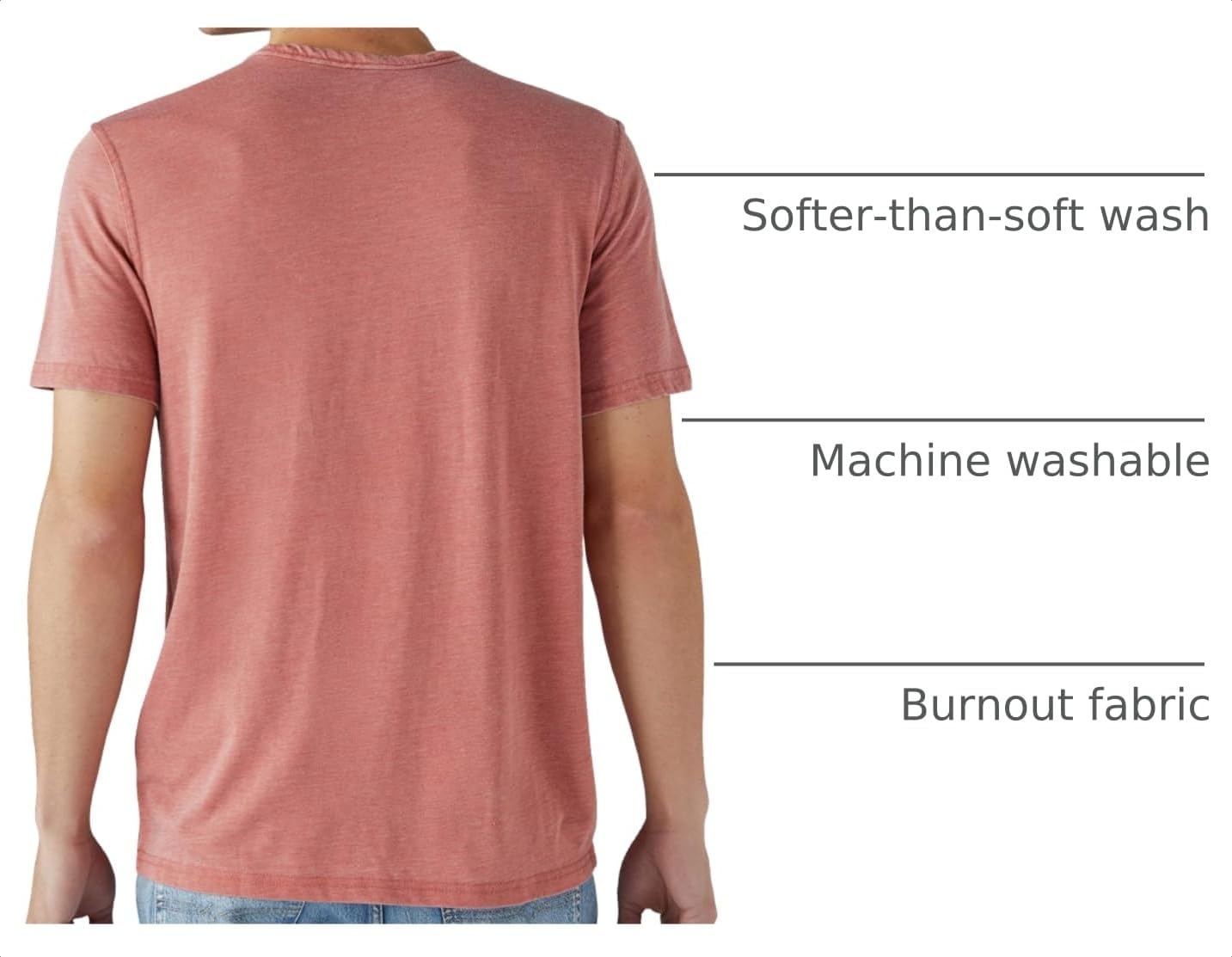 image:imageLucky Brand Mens Venice Burnout Notch Neck Tee ShirtCowhide