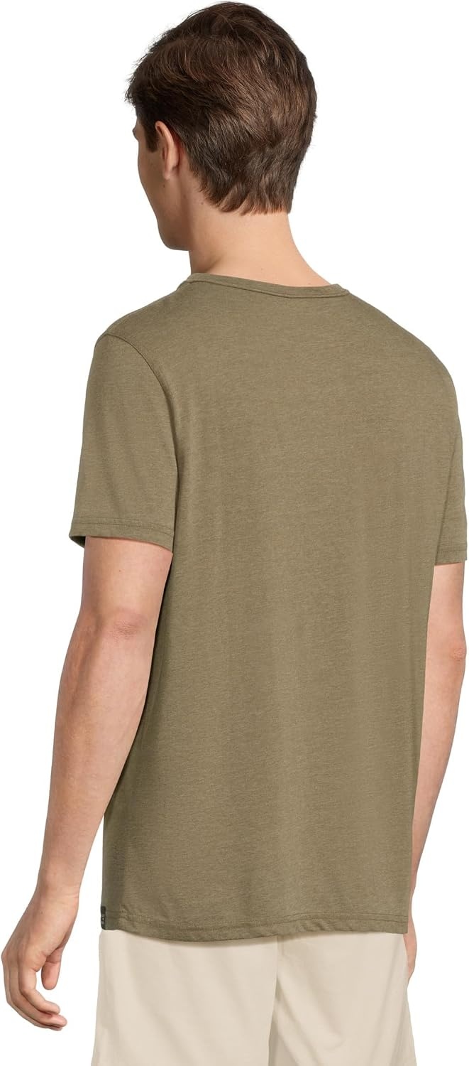 image:imageLucky Brand Mens Venice Burnout Notch Neck Tee ShirtDark Olive