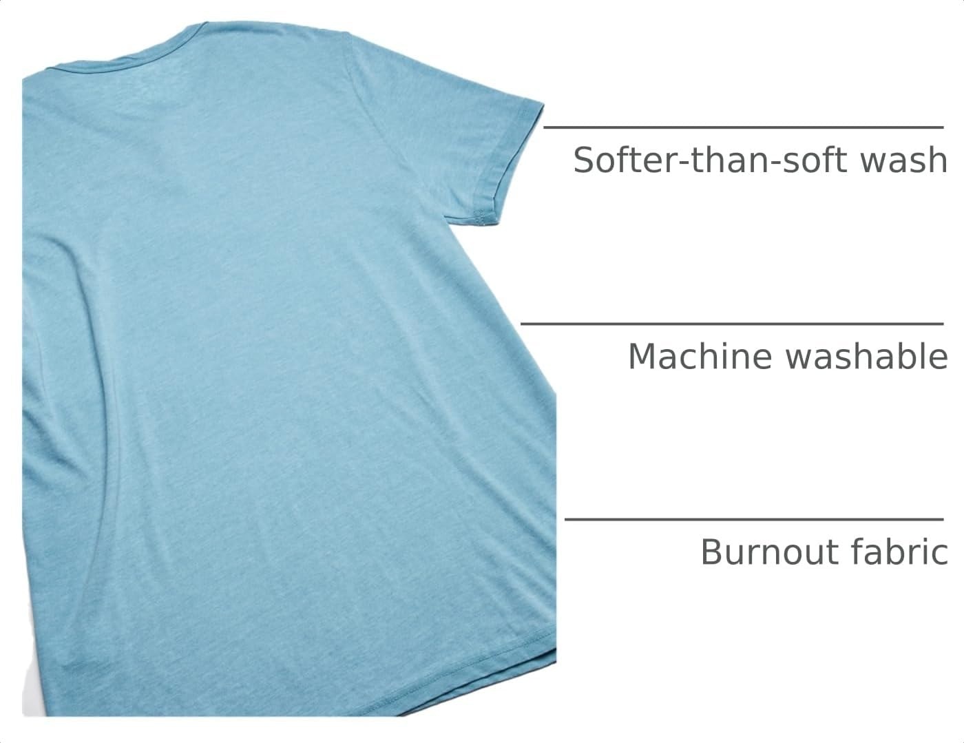 image:imageLucky Brand Mens Venice Burnout Notch Neck Tee ShirtDelphinium Blue