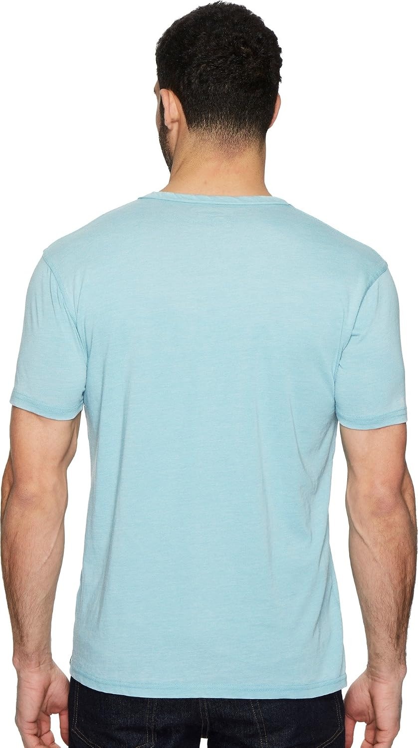 image:imageLucky Brand Mens Venice Burnout Notch Neck Tee ShirtDelphinium Blue