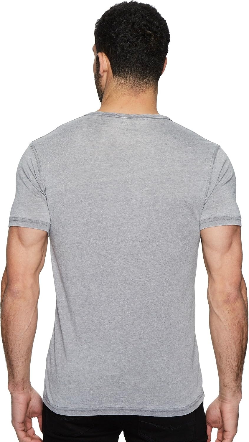 image:imageLucky Brand Mens Venice Burnout Notch Neck Tee ShirtFrost Grey