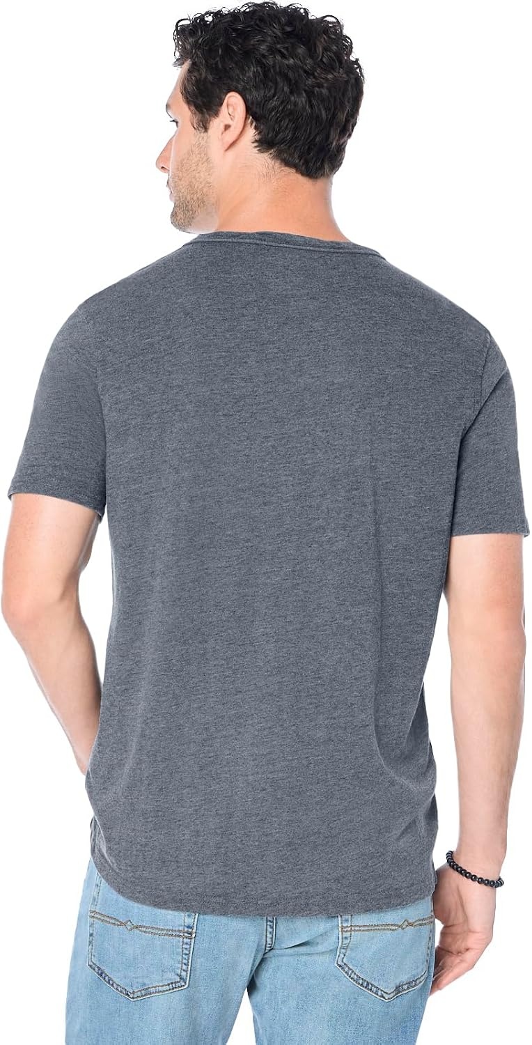 image:imageLucky Brand Mens Venice Burnout Notch Neck Tee ShirtJet Black