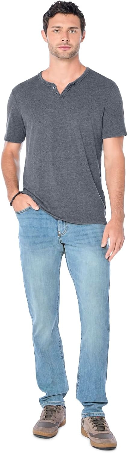 image:imageLucky Brand Mens Venice Burnout Notch Neck Tee ShirtJet Black
