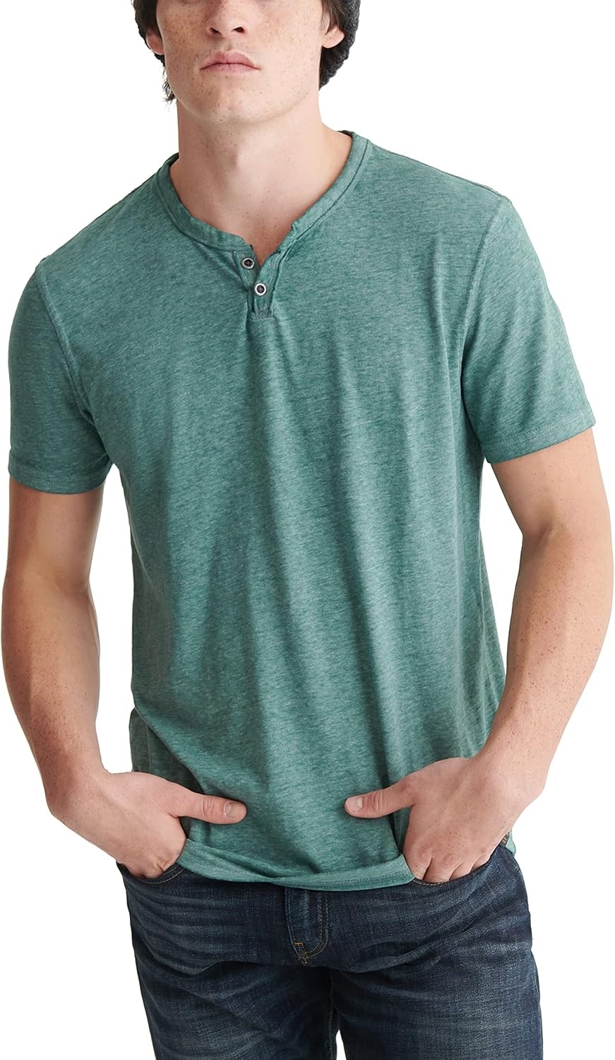 image:imageLucky Brand Mens Venice Burnout Notch Neck Tee ShirtJune Bug