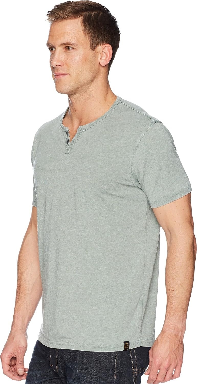 image:imageLucky Brand Mens Venice Burnout Notch Neck Tee ShirtLaurel Wreath
