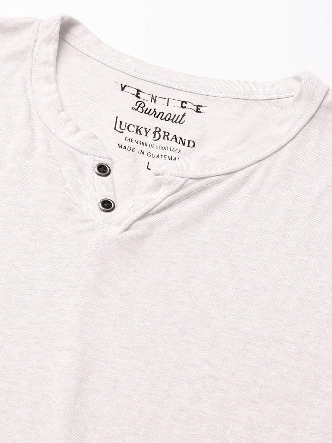 image:imageLucky Brand Mens Venice Burnout Notch Neck Tee ShirtOatmeal