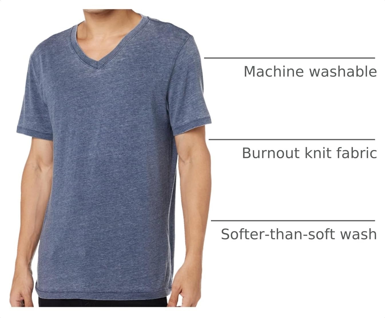 image:imageLucky Brand Mens Venice Burnout V Neck TeeAmerican Navy
