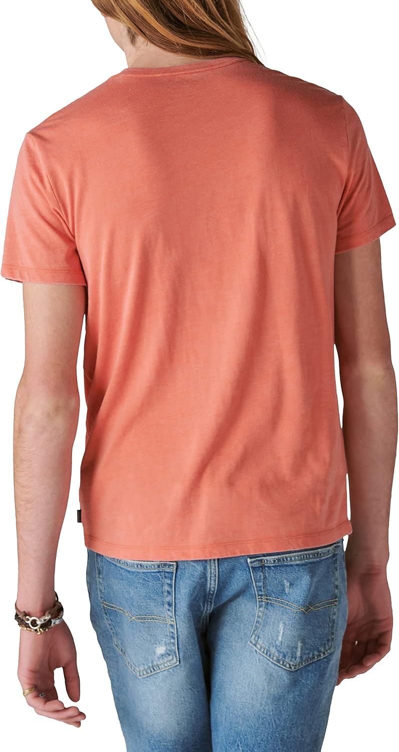image:imageLucky Brand Mens Venice Burnout V Neck TeeBurnt Ochre