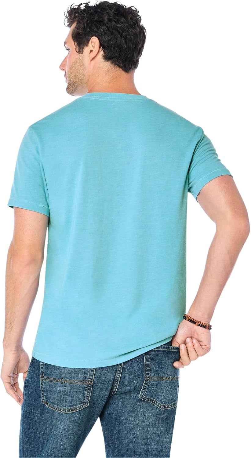 image:imageLucky Brand Mens Venice Burnout V Neck TeeDelphinium Blue