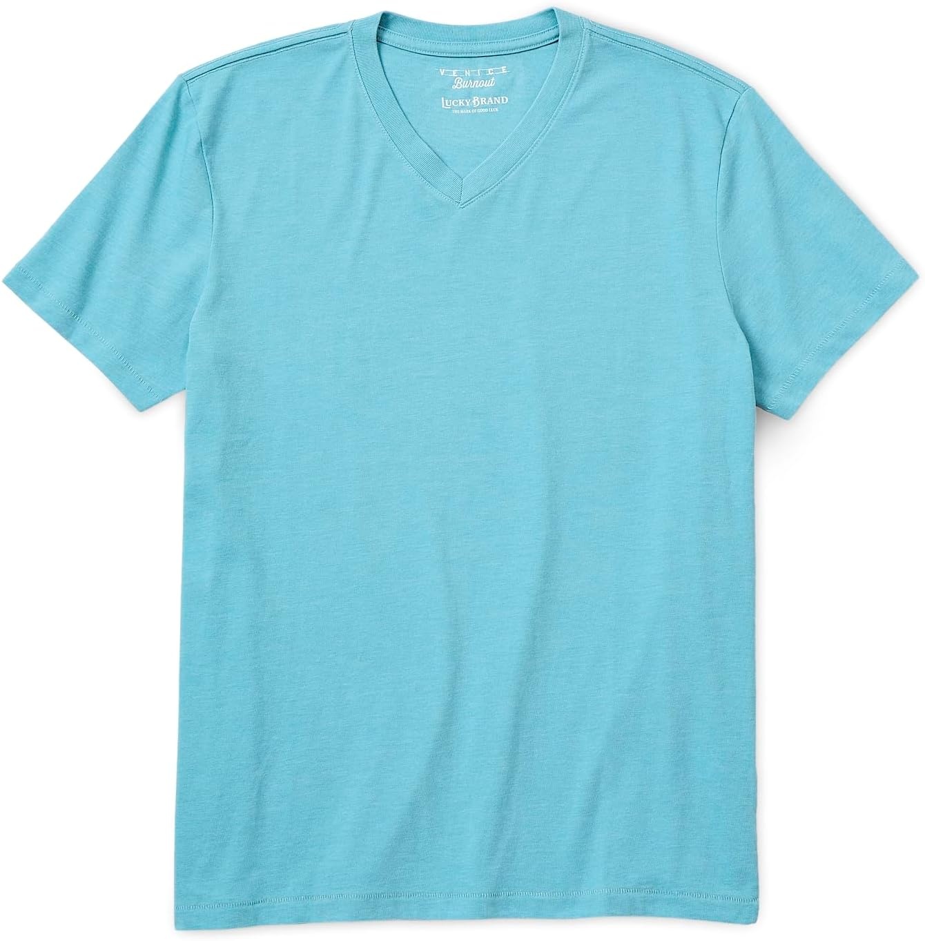 image:imageLucky Brand Mens Venice Burnout V Neck TeeDelphinium Blue