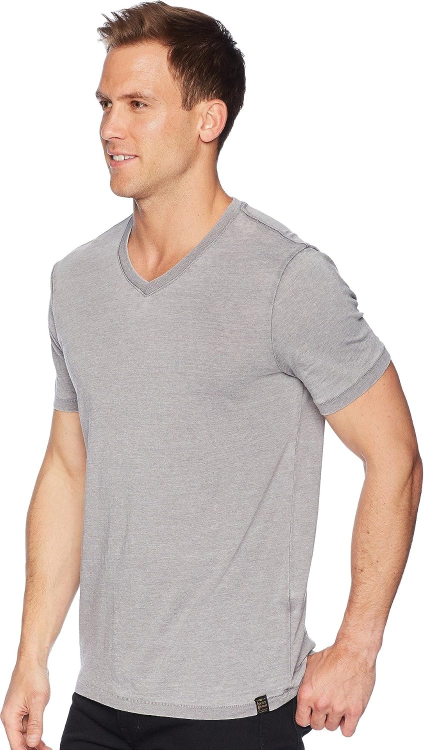 image:imageLucky Brand Mens Venice Burnout V Neck TeeFrost Grey