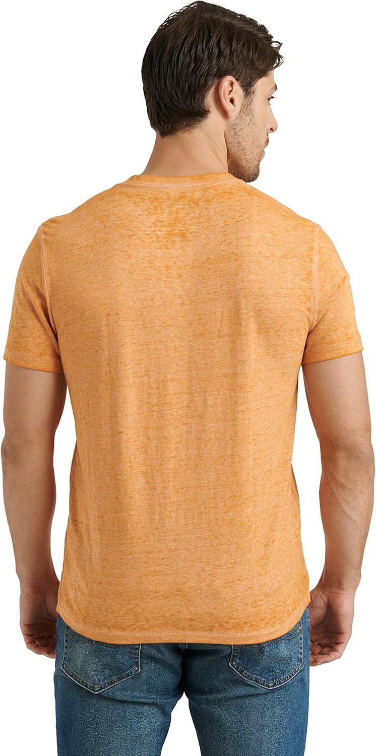 image:imageLucky Brand Mens Venice Burnout V Neck TeeJava Orange